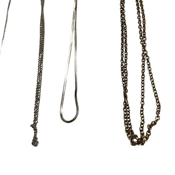 Lot 9 Silver Tone Necklace Various Size Single Toggle Charm Bracelet Extension - Picture 6 of 8